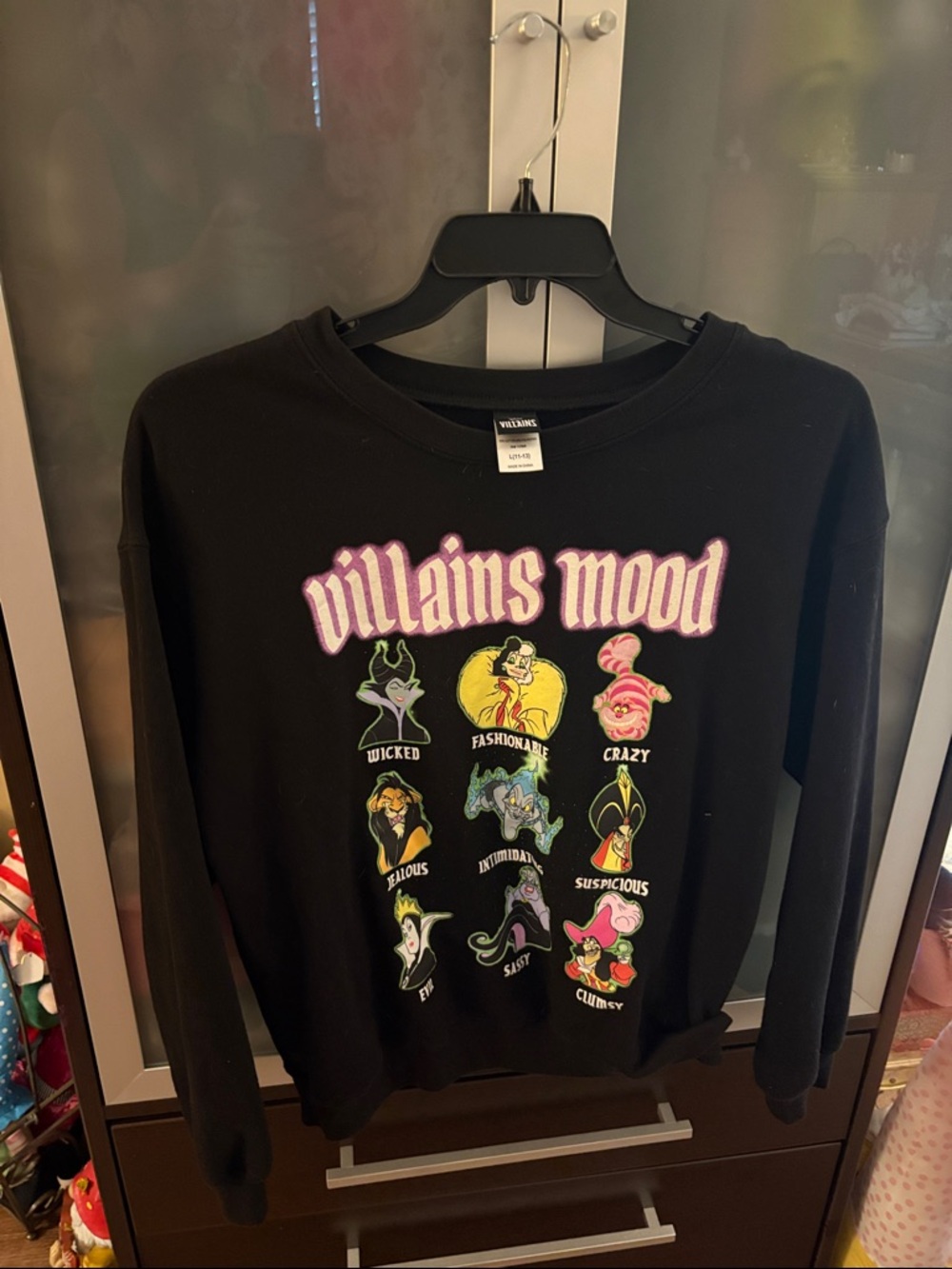 Villains Mood Black Graphic Sweatshirt